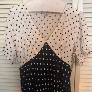 Polka Dot V-Neck Dress